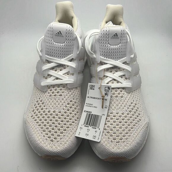 Adidas Ultraboost 1.0 White Gum Silver 1D9689 Running Shoes‎ NWB Women's size 8 - Picture 3 of 10